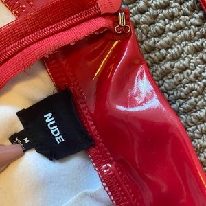 Red two piece outfit